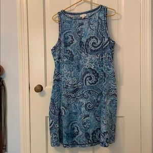Blue Paisley tank top dress